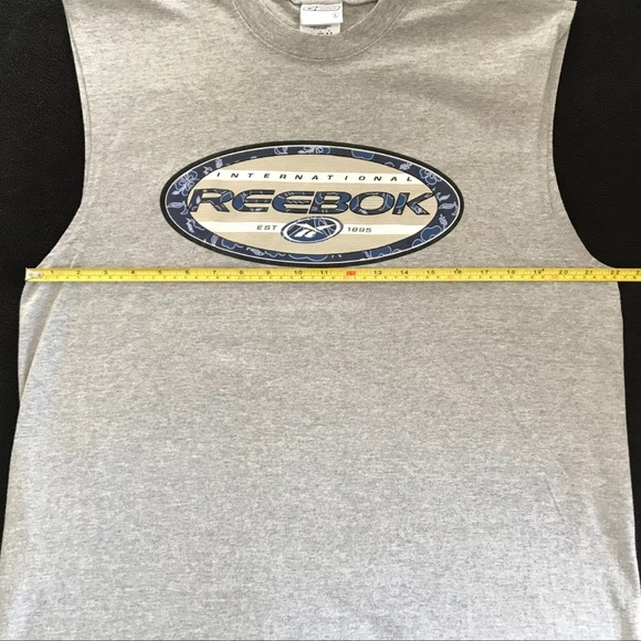 Reebok International Est 1895 Spelled Out Logo Rare Men’s Sleeveless T-shirt - Picture 12 of 12